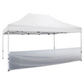 15 Foot Wide Tent Mesh Half Wall and Premium Stabilizer Bar Kit - White Only (Unimprinted)